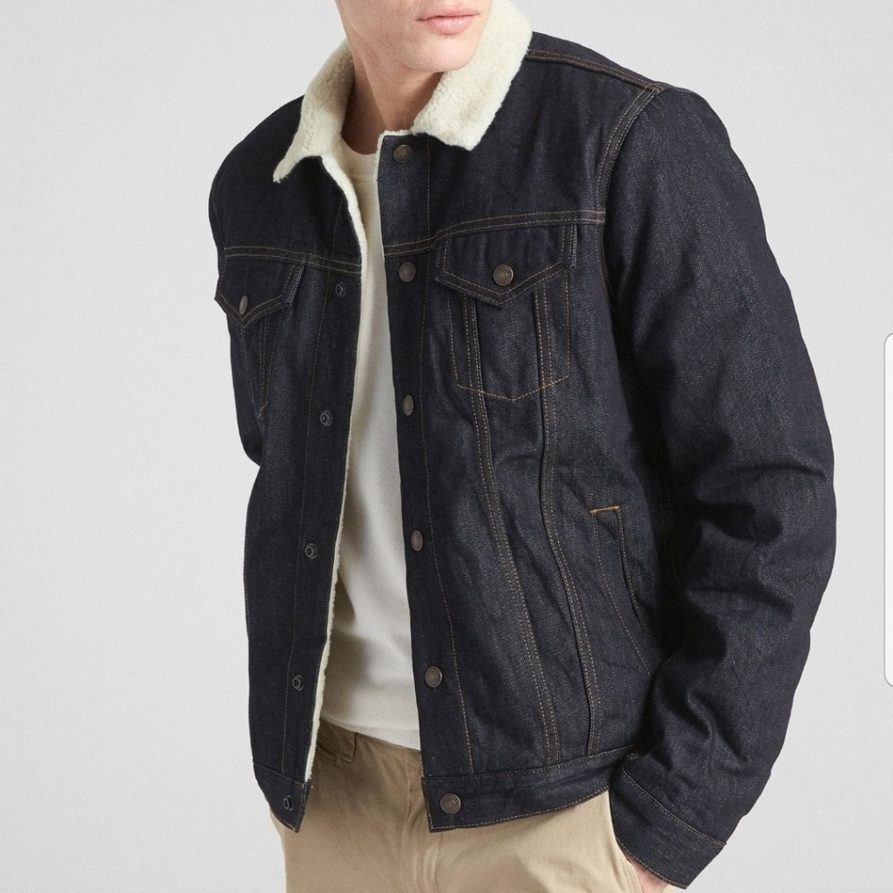 Men's Gap Sherpa Trucker Denim Jacket